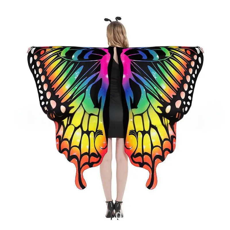 2025 Halloween Costumes Cosplay Butterfly Cloak Girls Women Dance Performance Dress Cloak