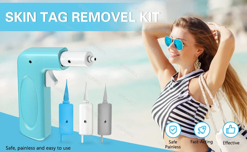 3 IN 1 Auto Micro Skin Tag Remover Device Standard And Micro Skin Tag Removal Kit Adult Mole Wart Remover Face Care Beauty Tools