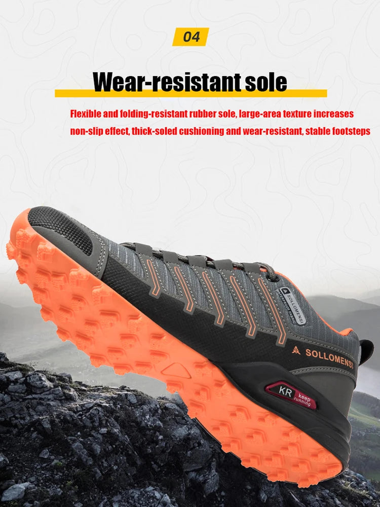 Men Shoes Men Casual Sports Shoes Outdoor Leather Hiking Travel Shoes Four Seasons Lightweight Breathable Mesh Walking Shoes