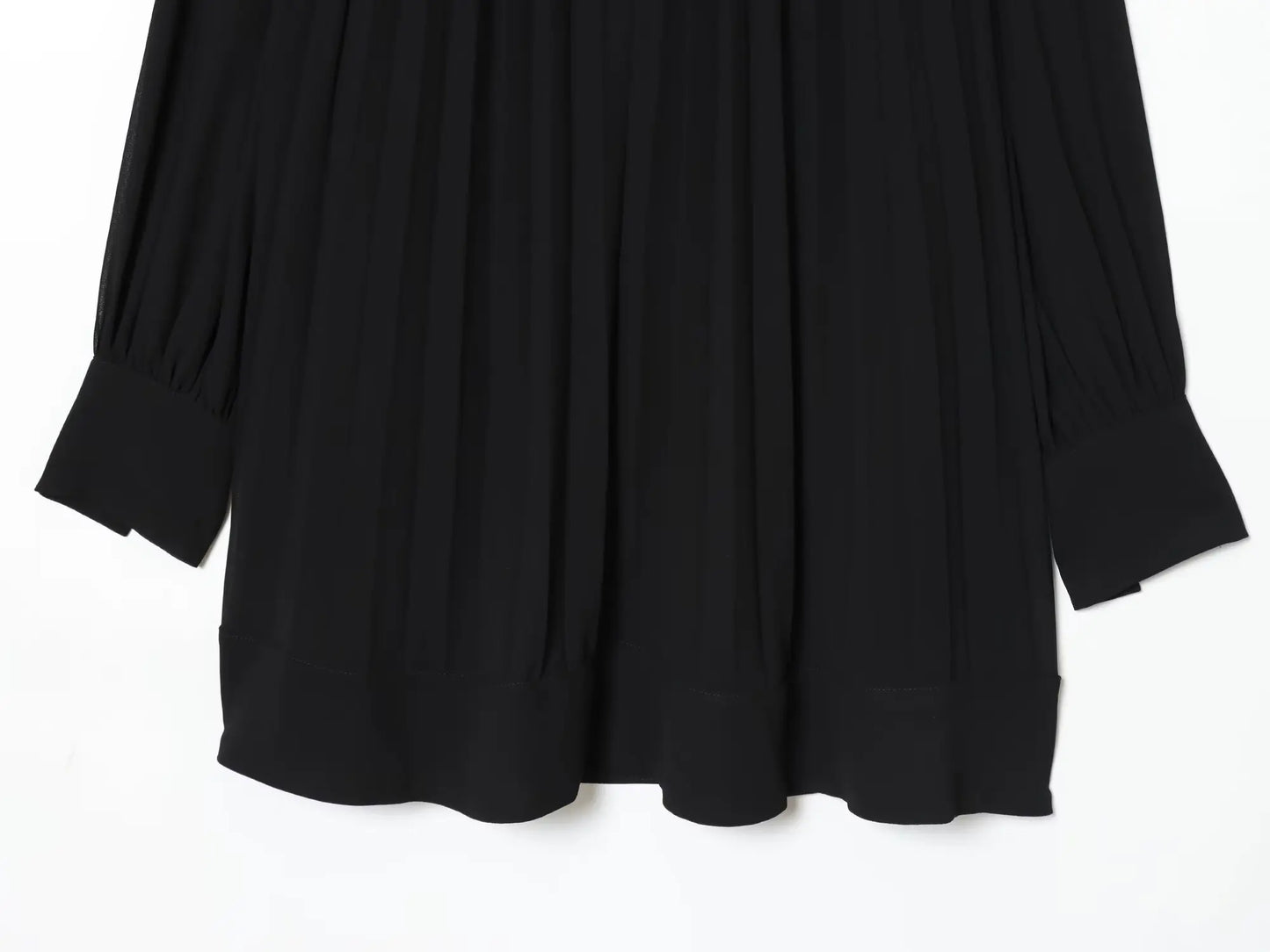 BSAY Autumn New 2025 Women's Lantern Sleeves Round Neck pleated Solid Color Fashion Casual Dress Short Skirt