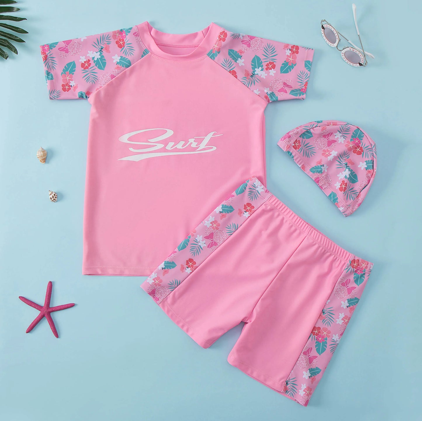 New Kids Swimsuit Medium Kids Baby Split Suit Swim Trunks Light Short Sleeve Beach Swimsuit Boys Swimsuit Swim Trunks Quick Dry