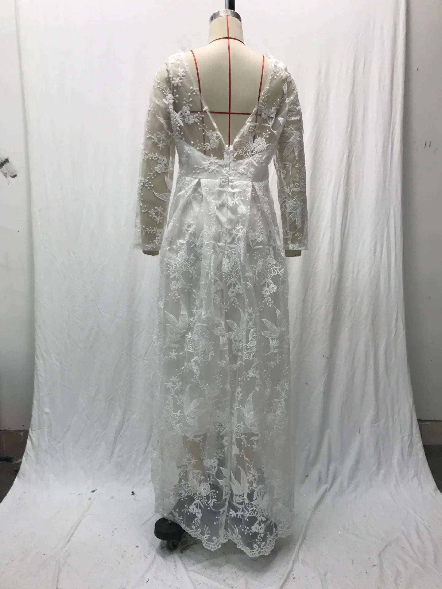2025 New White Lace Long Sleeve One Shoulder Women's Dress Wedding Dress Evening Gown Elegant Classy Female Fashionable