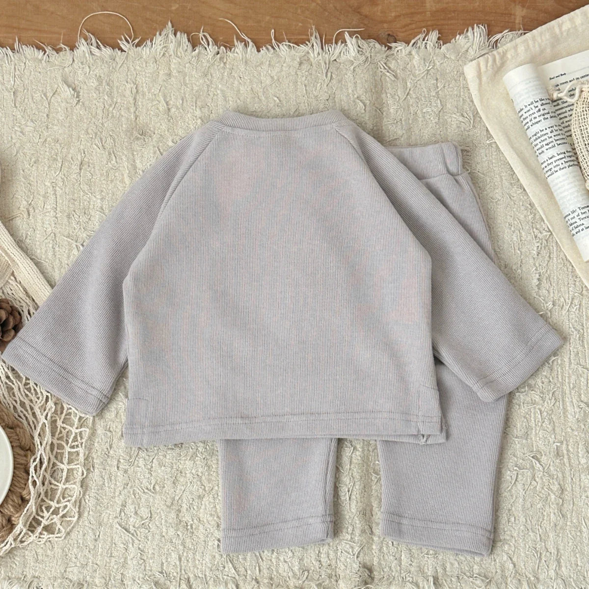 Autumn Toddler Baby Girls Outfit Lamb Embroidery Long Sleeve Sweatshirt Elastic Waist Pants Spring Sets Baby Boy Clothes