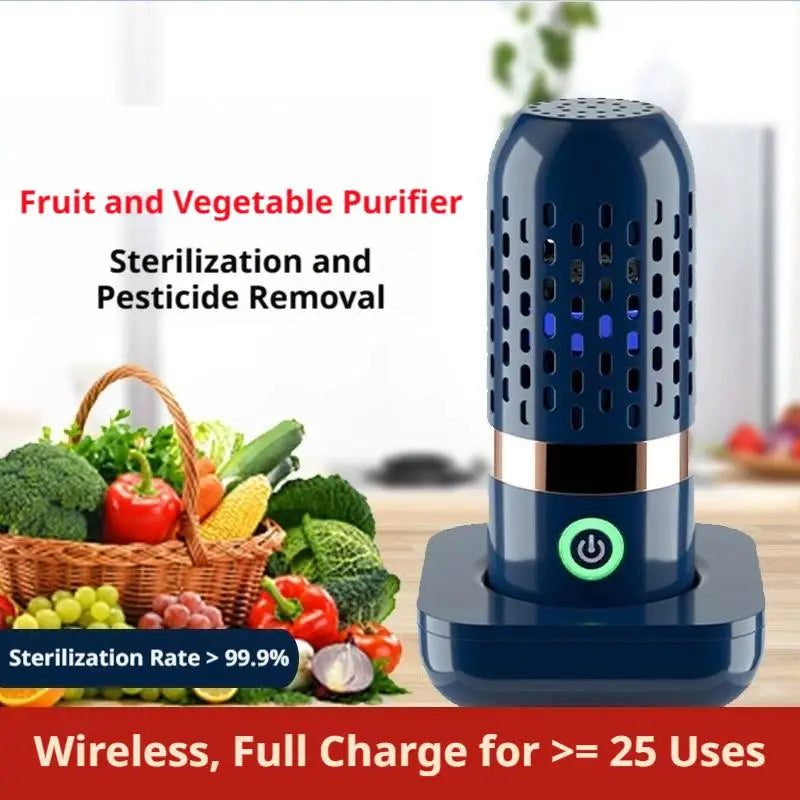 Wireless Capsule Fruit And Vegetable Cleaning Purifier Cleaning Machine Food Sterilization And Vegetable Washing Machine