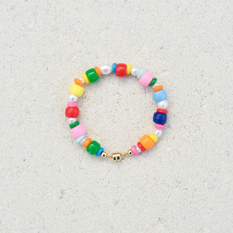 Fashion Rainbow Beads Choker Bohemian Handmade Imitation Pearls Necklace Women Charming Accessories 2022 New Trendy Jewelry