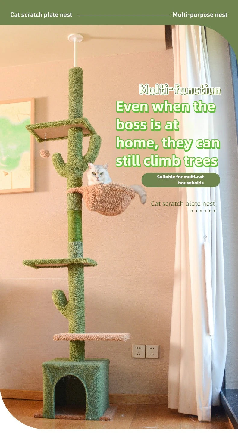 Winter Cactus cat tree, cat climbing frame, cat climbing pole, cat jumping platform, cat tower, pet toys, pet climbing frame