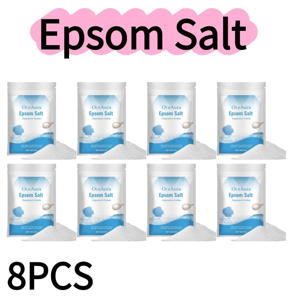 1/2/3/4/5/6/8/10PCS*30g Natural Epsom Salt Body Bath Salt Gentle Exfoliating Dead Skin Remover Deep Moisturizing Care