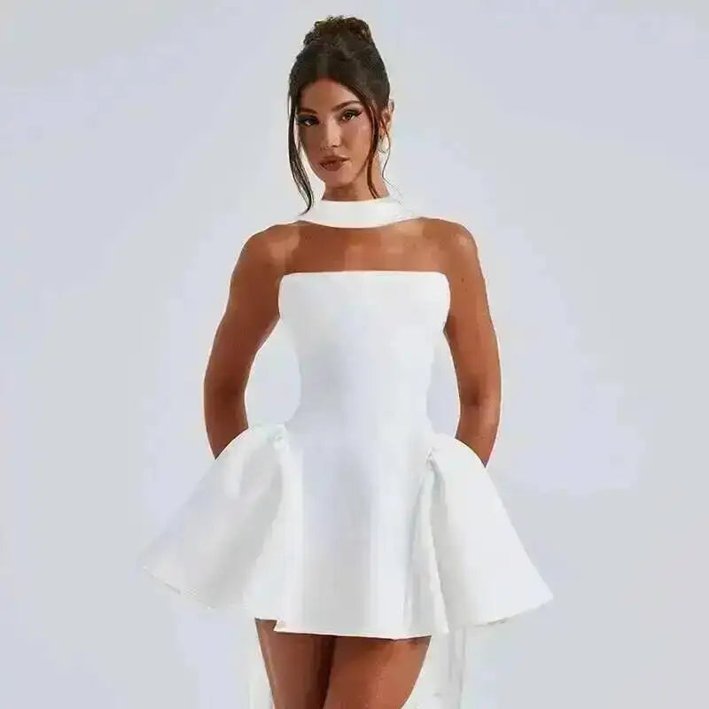 Avrilyaan Off Shoulder Backless Sexy A-line Dress Women 2025 Elegant Party Dress Strapless Bodycon Mini Summer Dress Vestidos