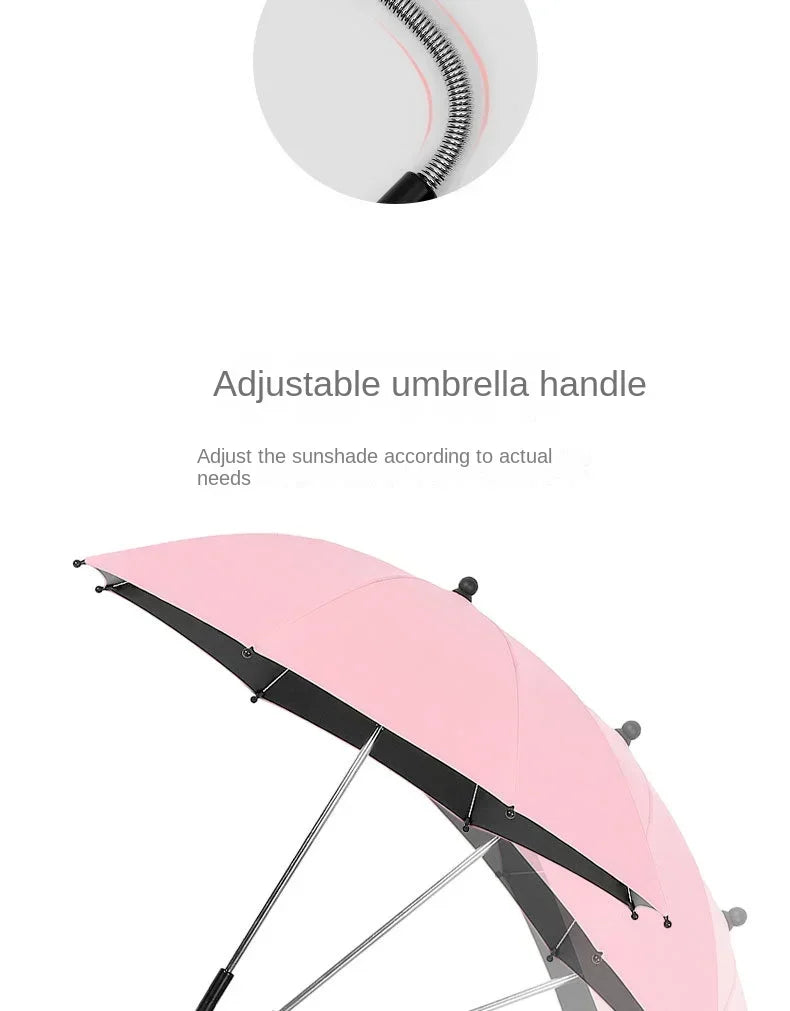 UV Protection Baby Stroller Umbrella With Clamp Universal Sunscree Rainproof Stroller Covers Umbrella Baby Stroller Accessories