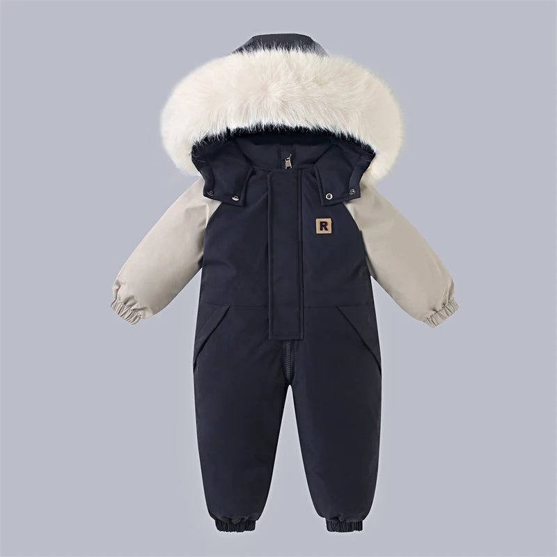 Baby Winter Jumpsuit Warm Baby Ski Suit New Fashion Children Clothing Set Waterproof Kids Girls Snowsuit Thicken Boys Overalls
