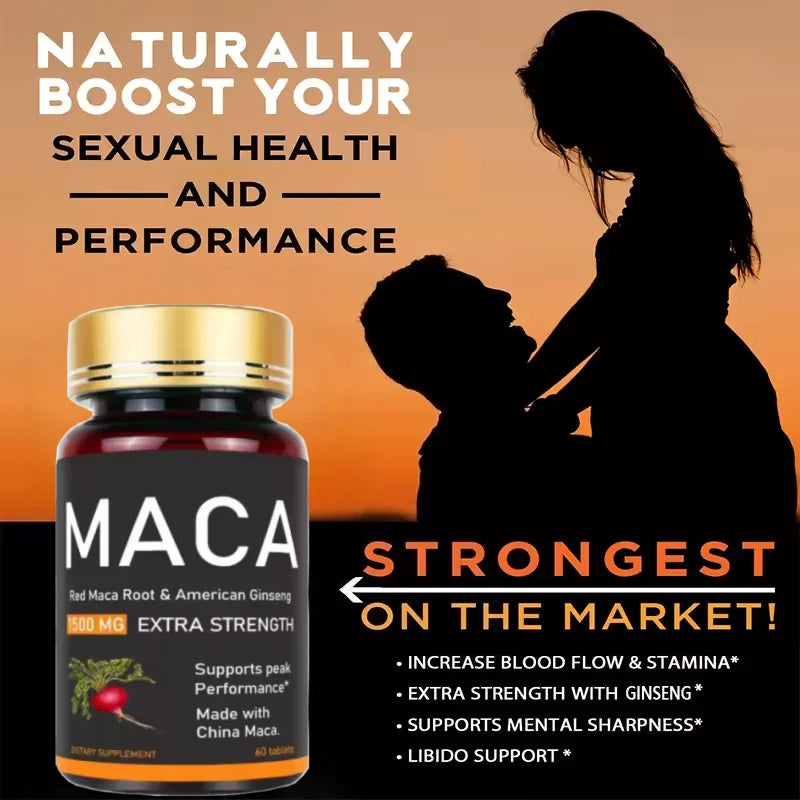Premium Oyster, Maca & Ginseng Formula，Natural Male Performance Support | Male Enhancing for Stamina, Endurance & Muscle Growt