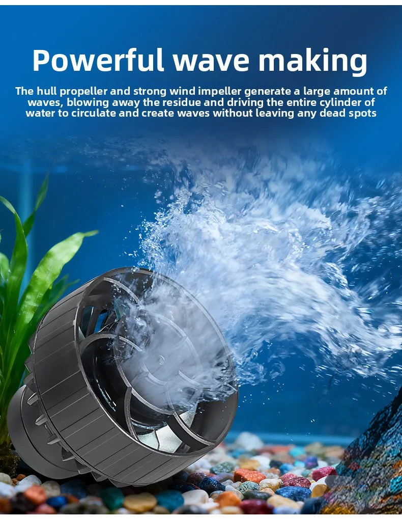 Jebao jecod fish tank wave pump ELW coral cylinder aquarium intelligent WIFI wave pump oxygen-enhancing bottom blower