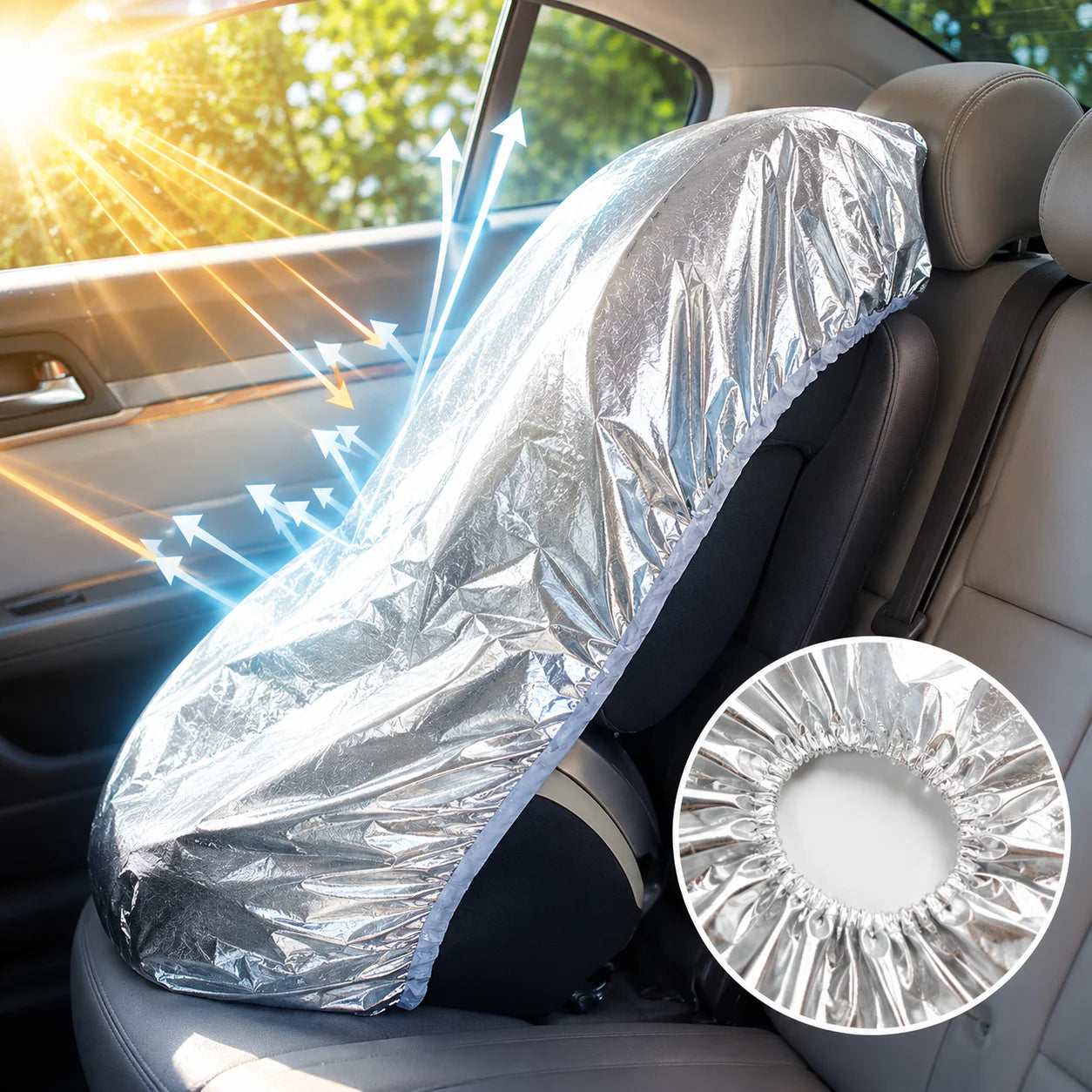1PC  Baby Car Seat Sun Shade Cover Blocks Out Heat & Sun UV Covers Universal Baby Travel Accessories