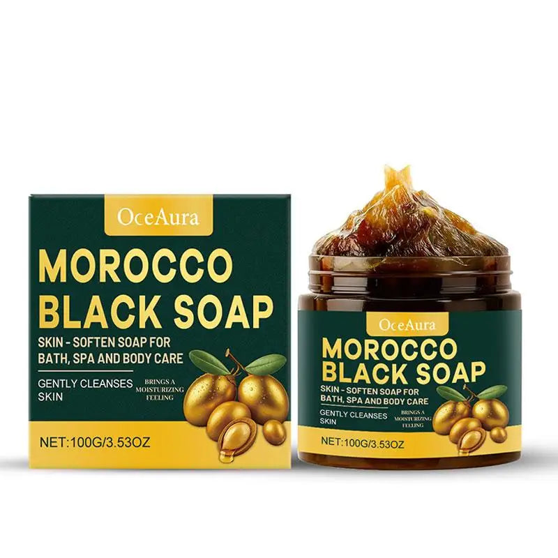 1/2/3pcs Morocco Black Soap Deep Cleaning Remove Dead Skin Cells Gentle Care Body Moisturizing Brighten Skin Smoothing Soap 100g