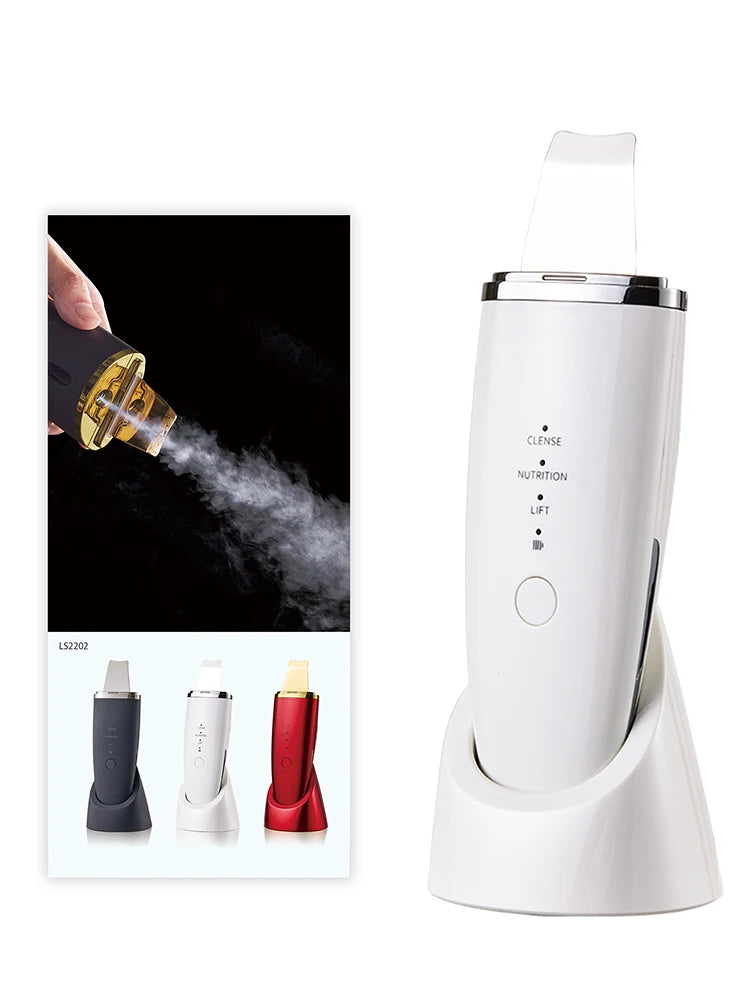 Ultrasonic Scrubber Blackhead Remover Deep Cleansing Scraper Face Exfoliator Acne Cleansing Scraper Face Lift Skincare Tools  Ve
