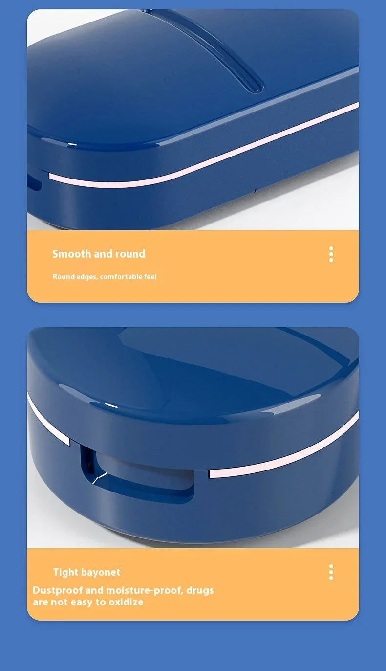 Medicine Pill Cutter Box Portable Drug Box Useful Grinder Splitter Medicine Pill Holder Tablet Cutter Splitter Divider Pill Case