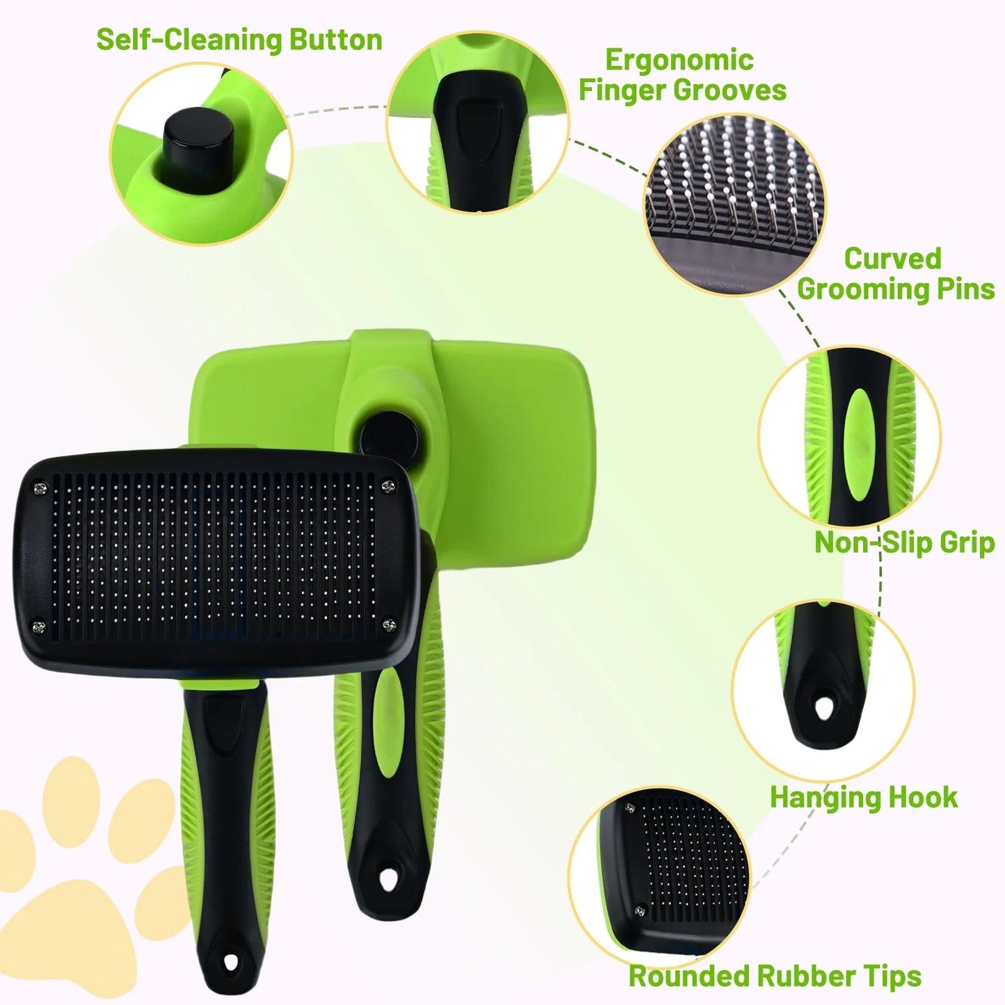 Pet Brush for Dogs Cats Dog Comb Pet Hair Removal Brush Cat Grooming Comb Dog Hair Remover Dog Accessories Dog Massage Combs