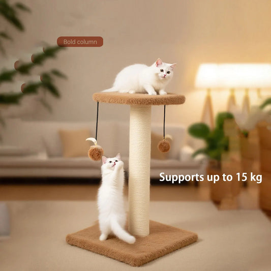 Agave Non-Shedding Cat Tree Vertical Scratching Post with Toy Self-Amusement Cat Toy Scratching Board for Cats