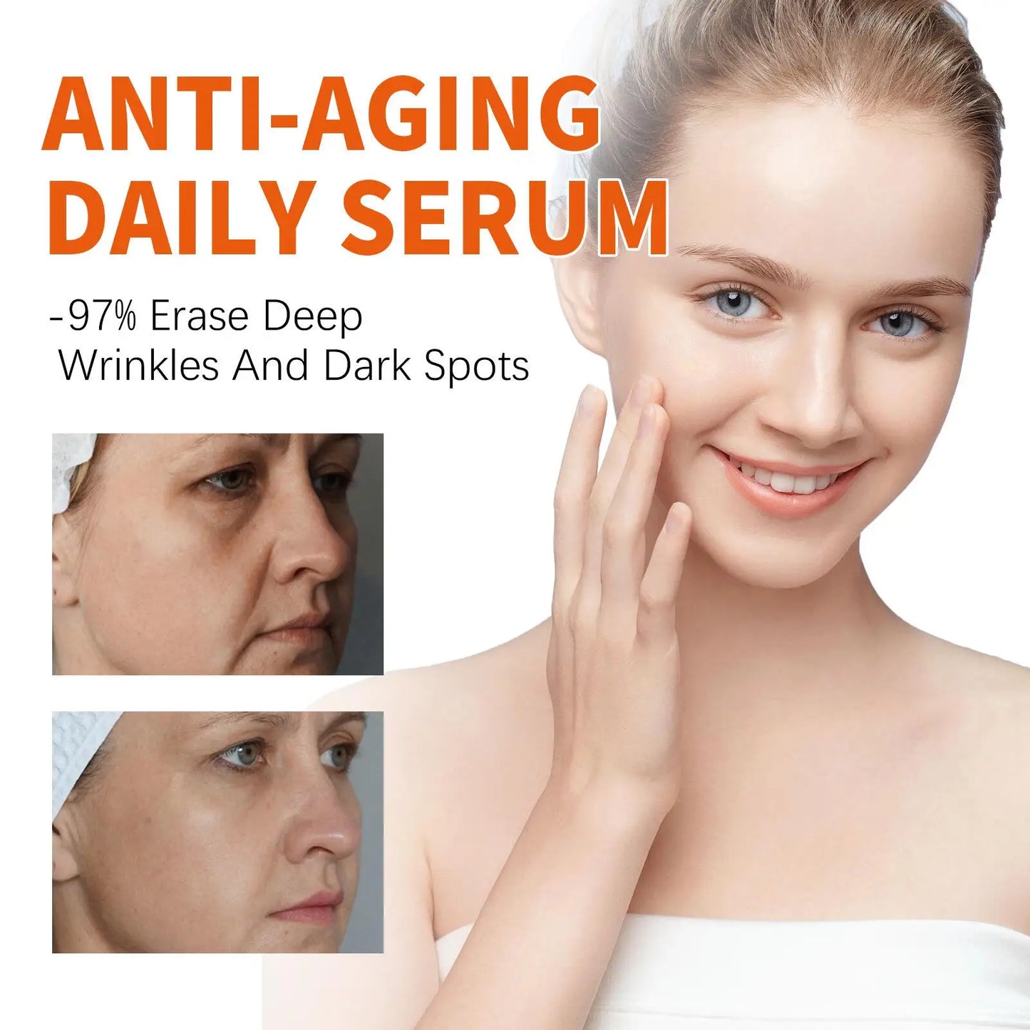 Collagen Wrinkle Remover Face Serum Firming Lift Anti Aging Fade Fine Lines Whitening Brighten Moisturizing Skin Care Cosmetics