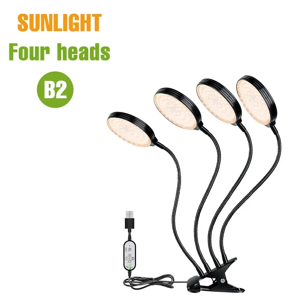 Full Spectrum LED Grow Light USB Plant Fill Lamp 5V Dimmable Timing Auto On/Off Indoor  Seeds Hydroponics Vegs Cultivation Lamps