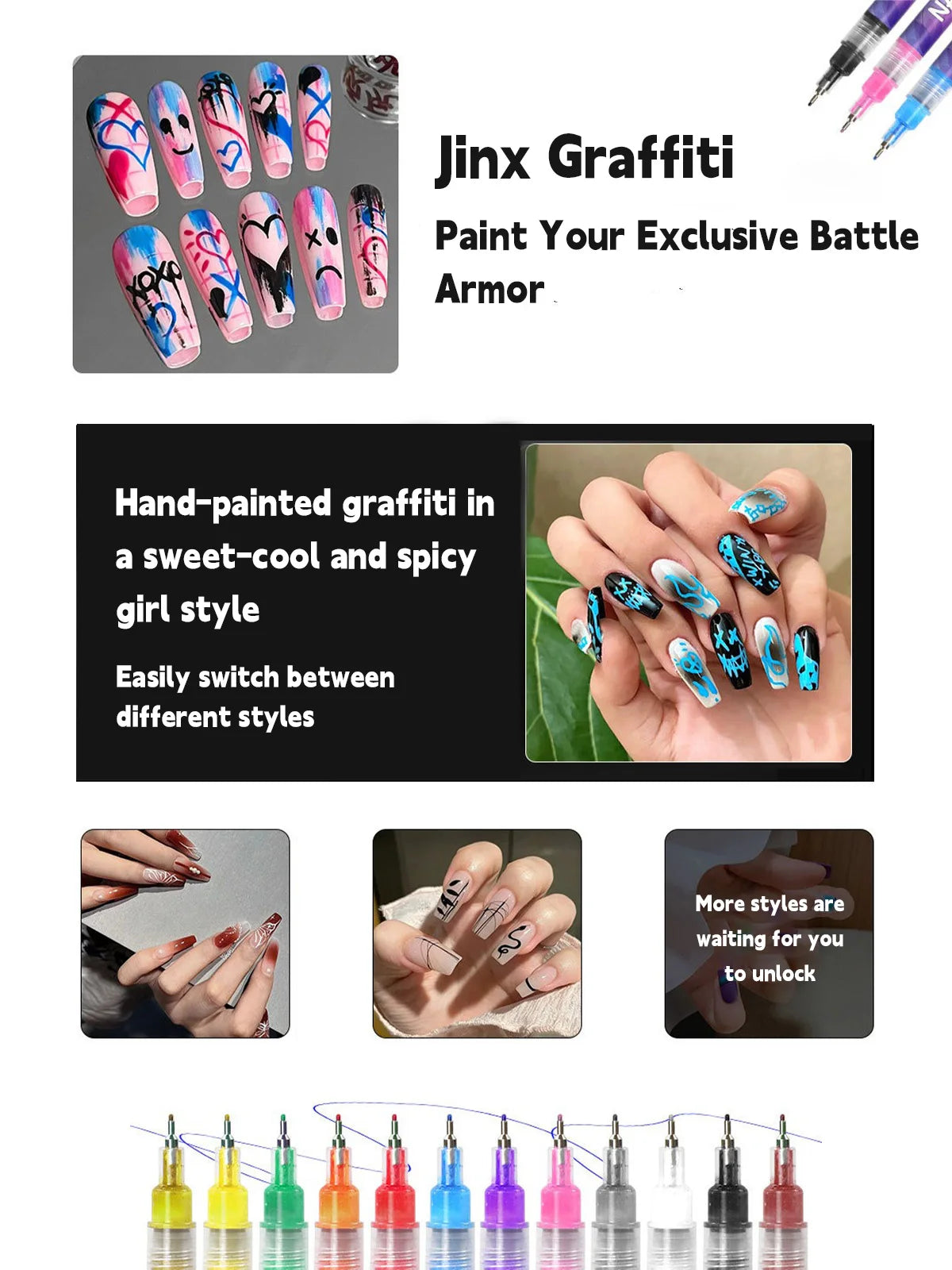 12 color nail pen for gel nail christmas gift set, 3D nail polish pen, quick dry stipple DIY nail art tools
