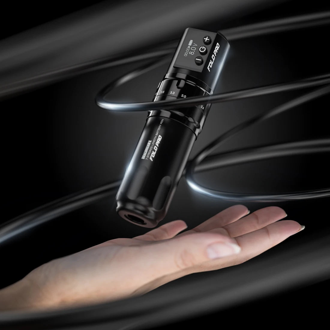 Dragonhawk Fold Pro Wireless Tattoo Machine Adjustable 7 Strokes Power By Mcore-c2 Low Vibration Silent Stable for Beginners