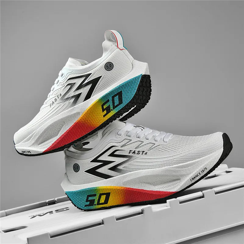 Men Running Shoes Carbon Plate Marathon Speciality Sports Breathable Lightweight Women's Comfortable Nonskid Leisure Sneakers