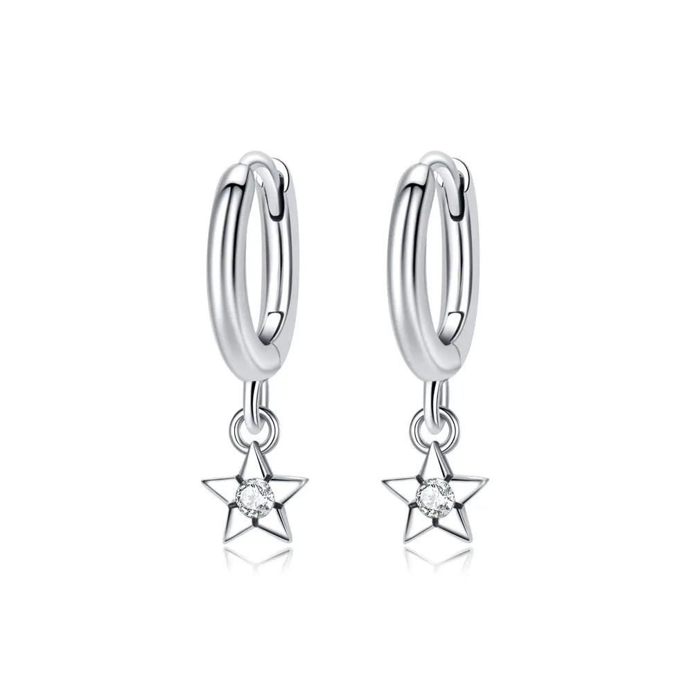 Original 925 Sterling Silver Earrings 2026 Stud Hoop Crystal Earings For Women Rose Gold Crown Heart Infinity Bee Earing Jewelry