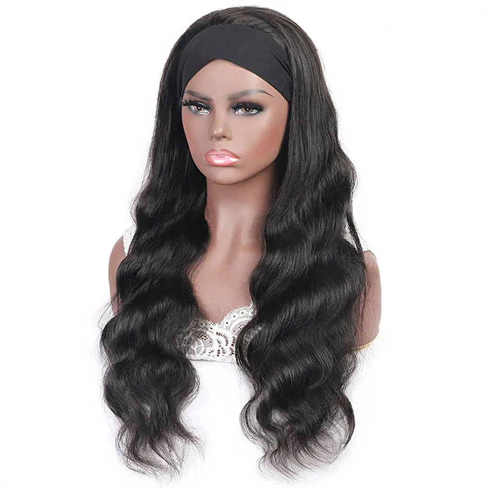Headband Wig Human Hair Body Wave Glueless Wigs Full Machine Made Wig Peruvian Human Hair Wigs For Black Women Easy to Go 250%