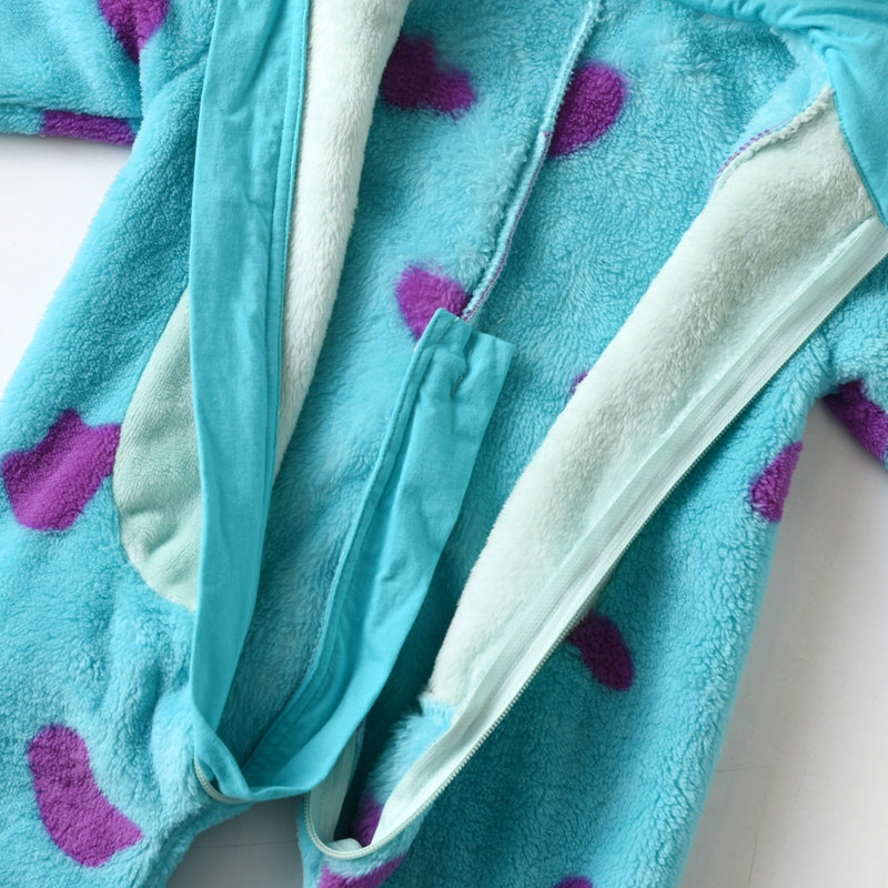 Toddler Baby Girl Boy Halloween Costumes Cartoon Animal Hooded Fleece Jumpsuit Romper Warm Fall Winter Clothes
