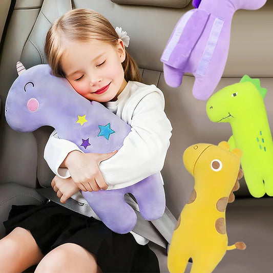 Kids Car Neck Pillow Universal Cute Cartoon Child Car Car Seat Belt Sleeping Pillow Support Leaning Head Baby Seats Accessories