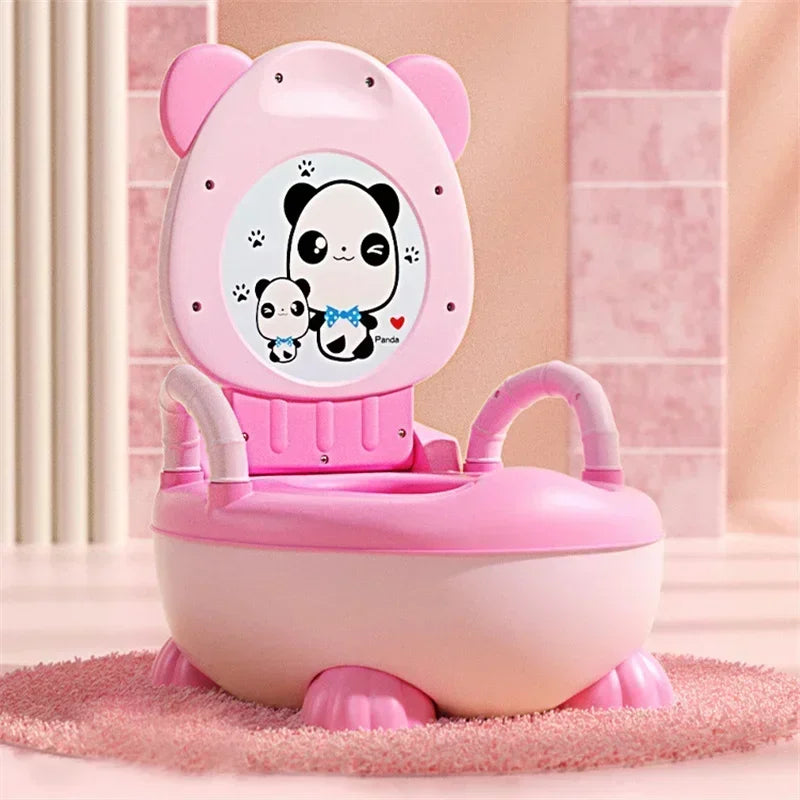 Panda Baby Potty Boys and Girls Potty Training Seat Children's Pot  Urinal Infant Cute Toilet Seat WC -Free Cleaning Brush