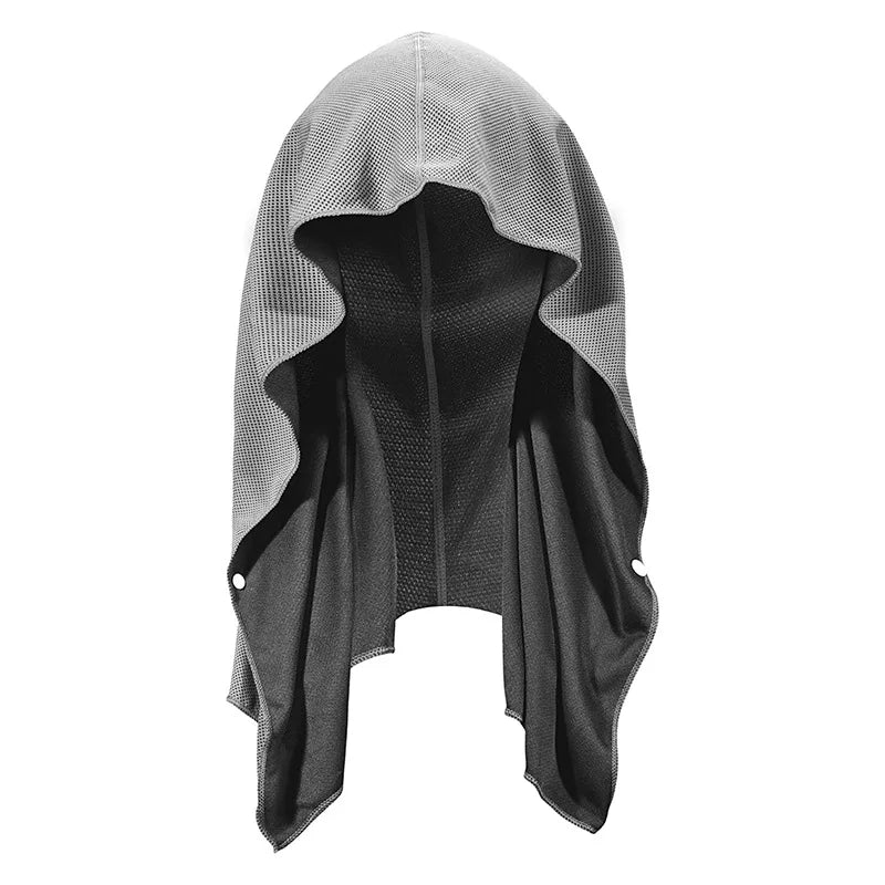 Cooling Hoodie Towel- Hood Towel, Evaporative Cool Technology, Cools Instantly When Wet, , Great for Sports, Fitness, Gym