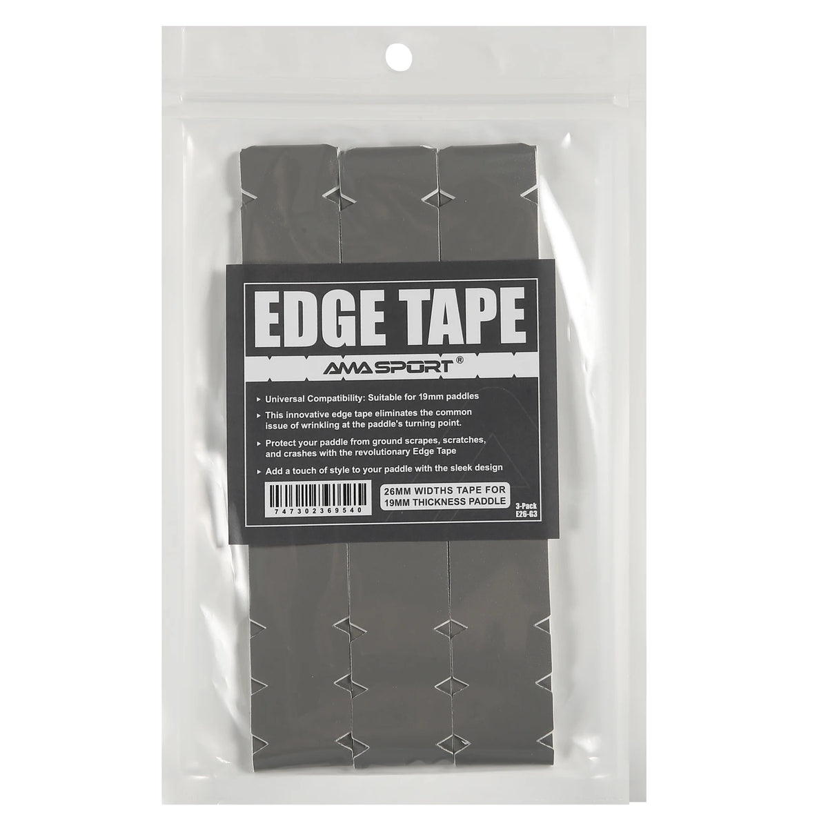 AMASPORT Pickleball Paddle Protection Tape 20mm/23mm/26mm  for 13mm/16mm/19mm Paddle-Navy Blue-Pickleball Edge Euard Tape