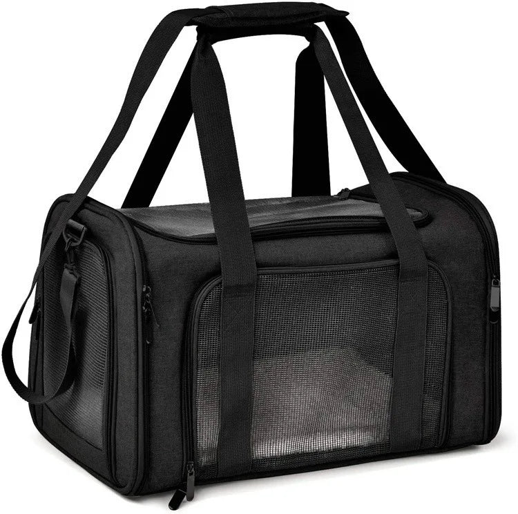 Airline Approved Pet Carrier for Cats & Dogs – Foldable Dog Bag with Soft Mat, Breathable Mesh Windows, Travel-Ready Cat Carrier