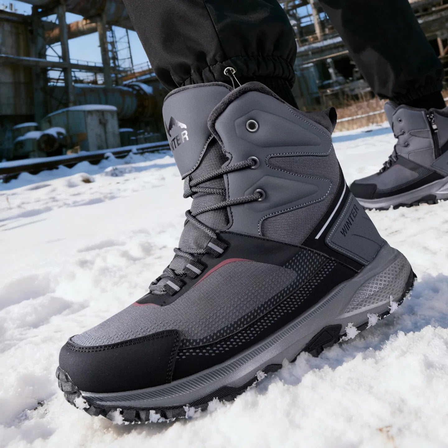 Men's Winter Boots 2025 New Waterproof Anti Slip Snow Boots For Men Thickened Fleece Outdoor Winter Sport Shoes Man For -40℃