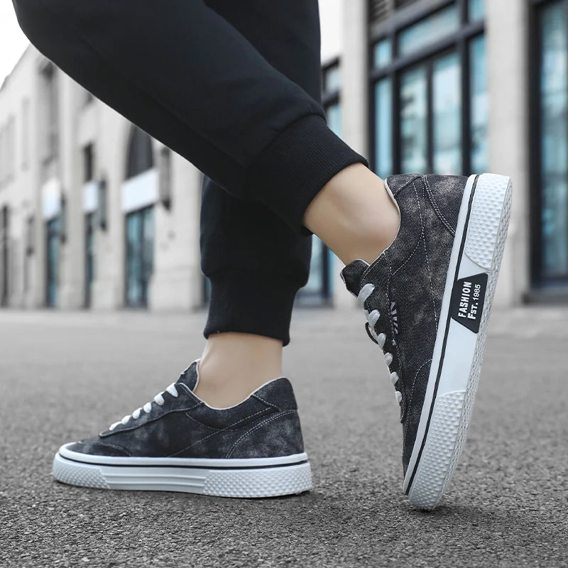 Men's canvas shoes large size fashion casual sports shoes men's platform light breathable men's outdoor running shoes