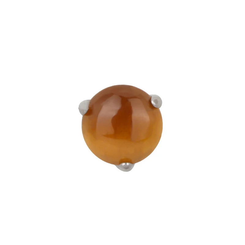 10Pcs G23 Titanium Piercing 3.5mm Natural Stone Ball Ear Nail Lip Stud Tongue Studs Accessories Body Piercing Jewelry Wholesale