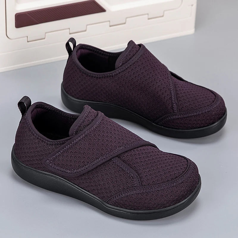 Men Women Open Shoes for Elderly Adjustable Diabetic Shoes Swollen Foot Fat Wide Hallux Valgus Bunion Orthopedics Thumb Eversion