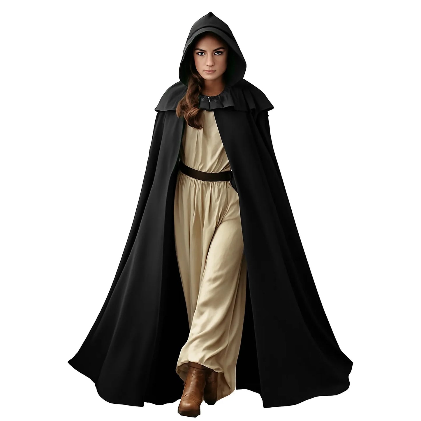 Halloween Hooded Capes For Adult Long Cloaks Cosplay Costumes Witch Red Black Purple Green Grim Reaper Cape For Women Men