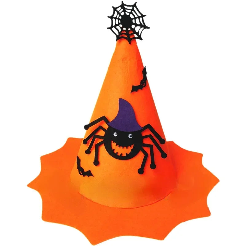 Halloween Party Holiday Masquerade Show Performance Dress Up Props Pumpkin Hat Boys Girls Orange