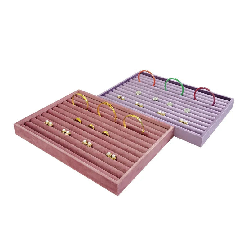 Large capacity jewelry display tray 35*24cm ring earring necklace storage holder Personal jewelry collection decoration tray