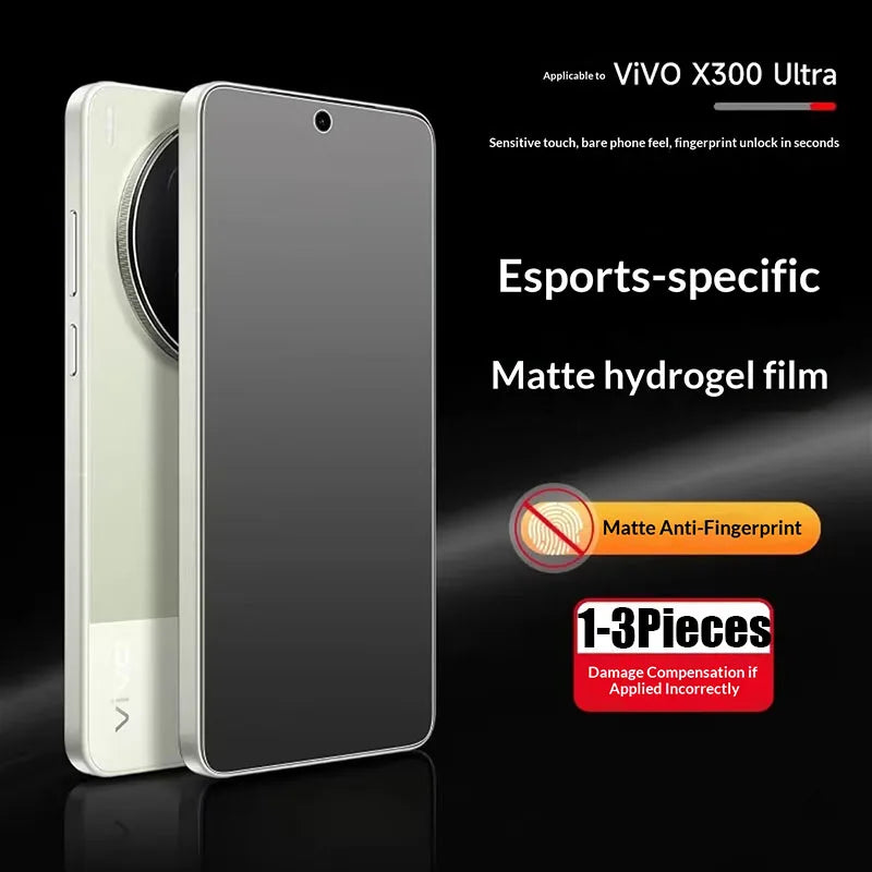 3 Pieces Matte Hydrogel Film For vivo X300 Ultra Full Cover Front TPU Clear Screen Protector For vivo X300 Ultra No Glass