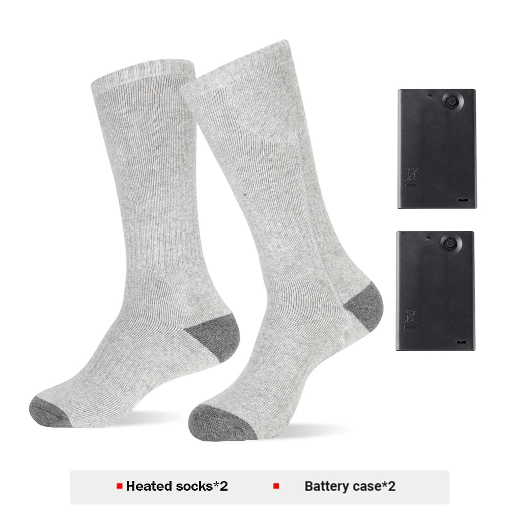 Winter Heated Socks Battery Case Thermal Socks Men's Women's Heating Foot Warmer Electric Socks Warm Sock Cycling Ski