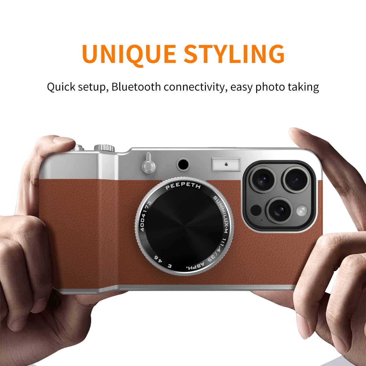 Retro Magnetic Multifunctional Camera Phone For 16 15 14 13 12 11 Pro Cosmetic Mirror Shockproof Cover