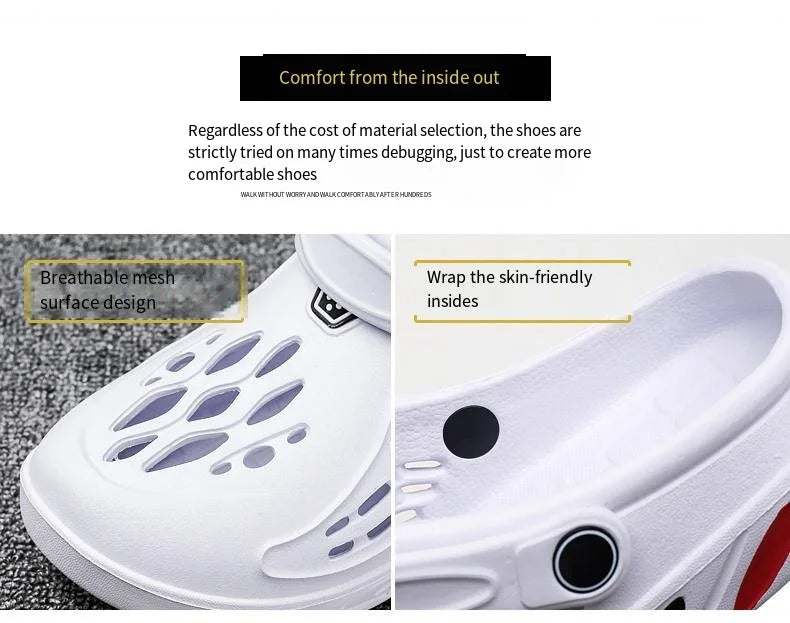 Large Size 36-49 Trend Summer Sandals For Men White Comfortable EVA Casual Clogs Man Lightweight Anti-slip Men's Beach Slippers