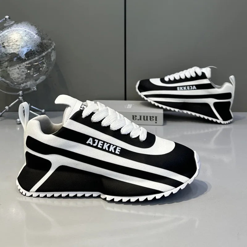 Chunky Sneakers Men Designer Cover Bottom Board Shoes Fashion Casual Leather Fabric Breathable Increased Internal Platform Shoes
