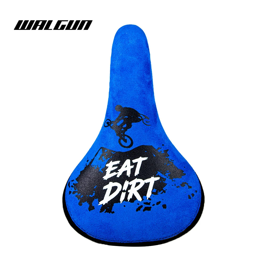 WALGUN BMX Bicycle Saddle Dirt Jump Cruiser Bike Seat with Embroidery Freestyle Racing Dowbhill Saddle MTB 265*170 Cycling Parts