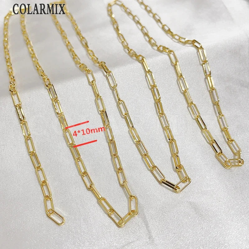 5Meters Hotsell Chunky Chains gold Metallic Fashion Jewelry gift Hip pop Necklace Fashion Jewelry