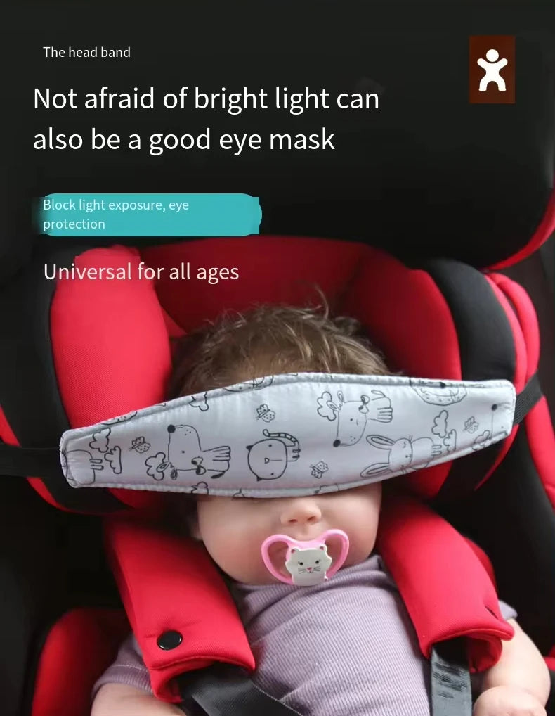 PANGDUBE 2Pcs/set Baby Head Support Strap Car Seat Headrest Pillow Adjustable Neck Protector for Infant Child Safety Travel